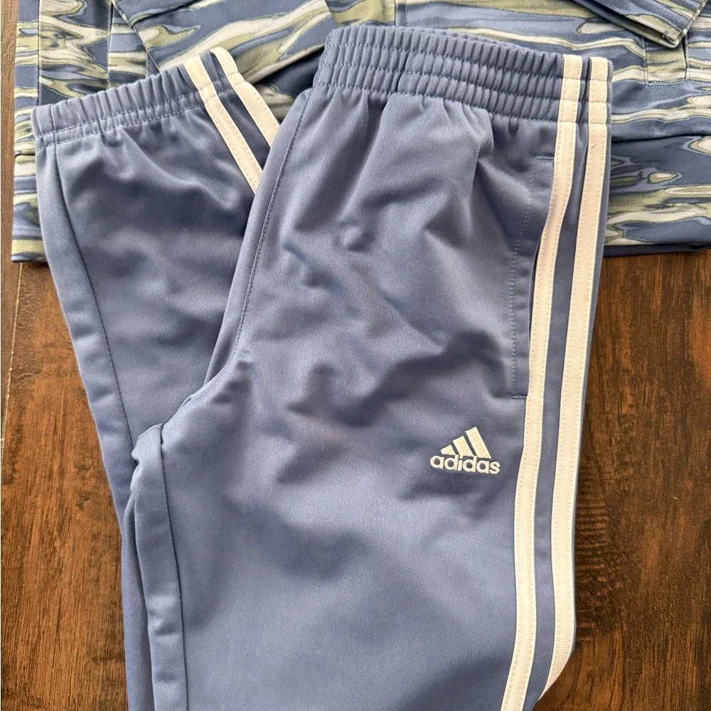 Adidas Blue & Green Track Jacket and Pants - Size 7